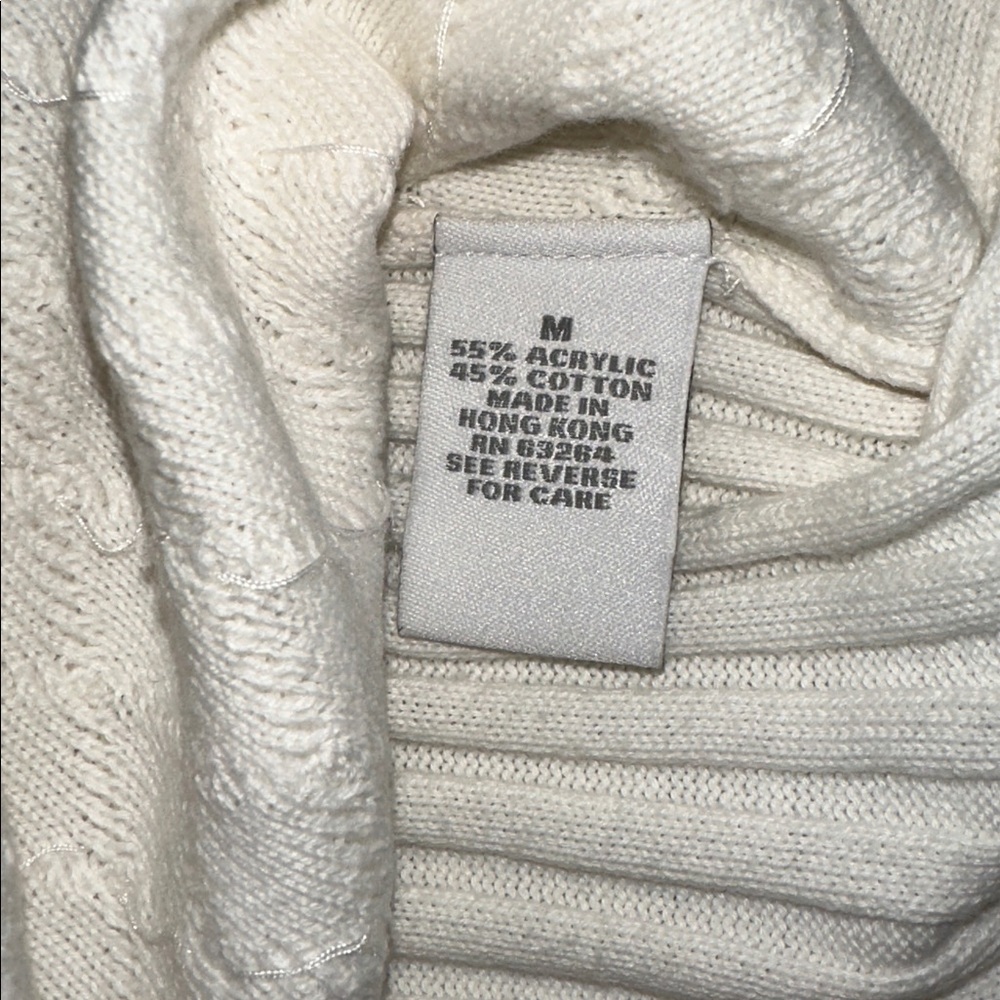Dressbarn Ivory Knit Cardigan Size Medium. - Picture 11 of 13
